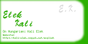 elek kali business card